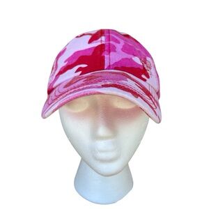 Guy Harvey Women’s Cotton Saltwater Wash Pink Camo Adjustable hat Cap OS